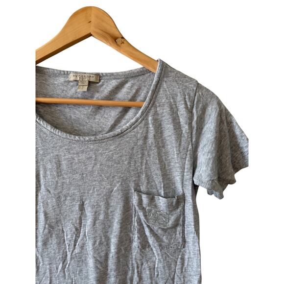 Burberry Brit Logo Pocket Short Sleeve T Shirt Gray S - Picture 2 of 8